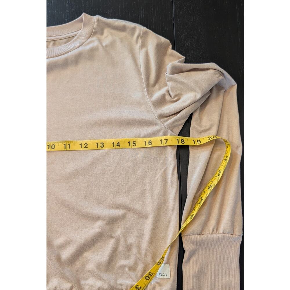 Vuori Daydream Crew Pullover XS Taupe Long Sleeve Lounge Sweatshirt - Picture 4 of 6